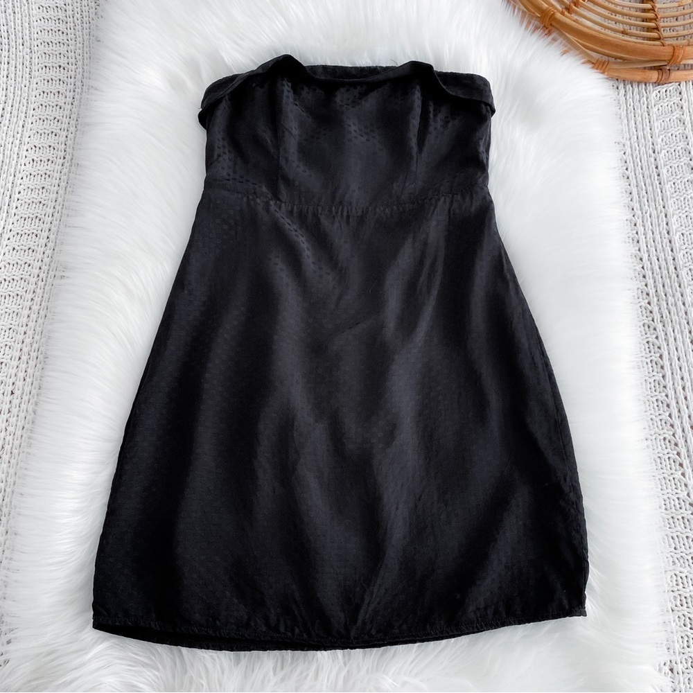 Bardot Strapless Iridescent Polka Dot Mini Length  Dress Corset Front US 6